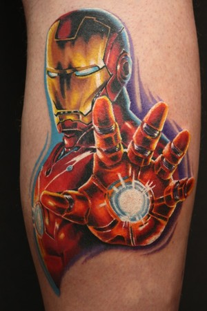 Travis Litke - color portrait ironman tattoo